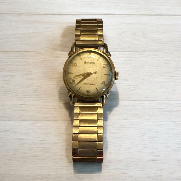 VTG 10k gold plate 1951 Duo Wind F 17 Jewled 10BRC Swiss movement Speidel USA
